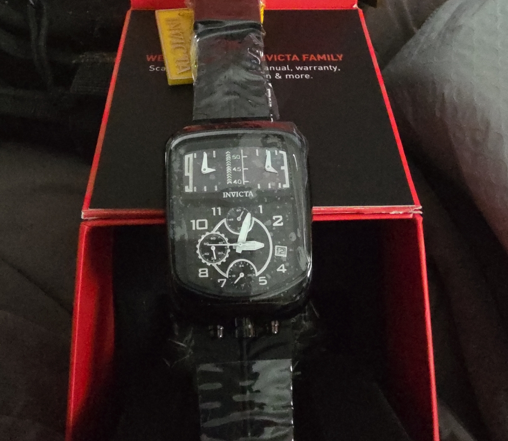 Invicta S1 Dual Shift Black Dial Watch with Bold Numerals
